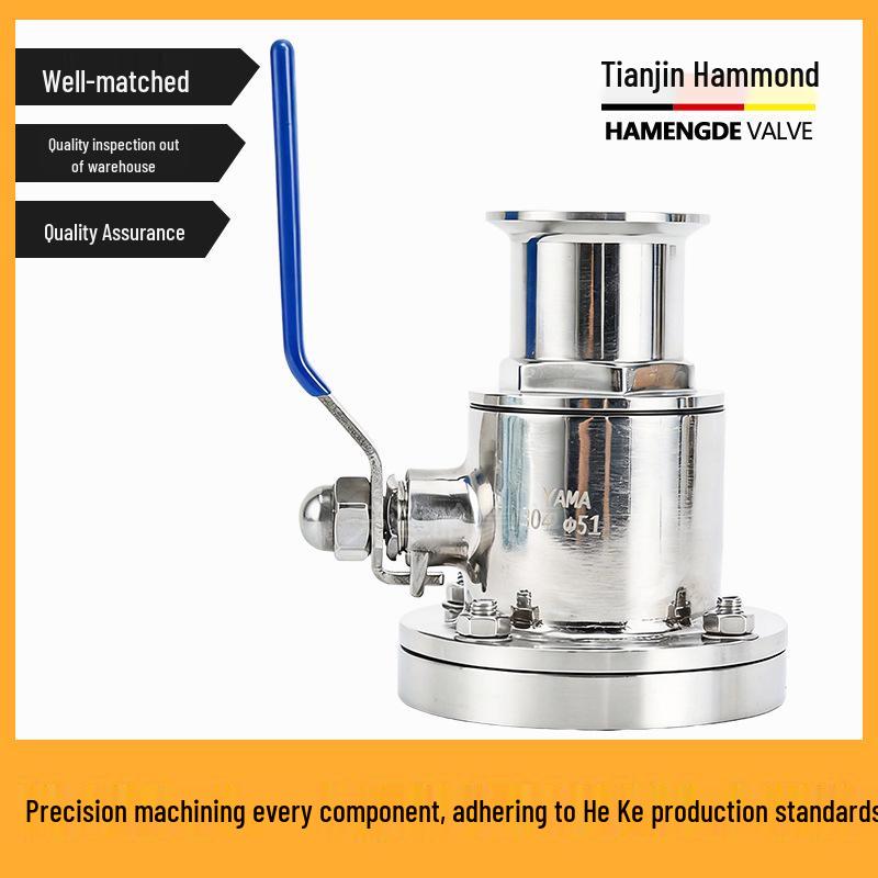 Hammond Stainless Steel Quick-Connect Sanitary Tank Bottom Ball Valve