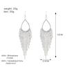 Neue Krallenketten-Ohrringe - Braut  Elegant  Tropfenform  Statement  Quastenohrringe