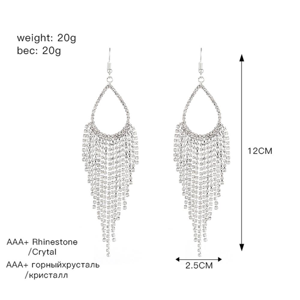 Neue Krallenketten-Ohrringe - Braut  Elegant  Tropfenform  Statement  Quastenohrringe