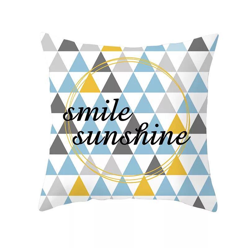 Nordic Blue Geometric Elk Pillow Cover Home Sofa Cushion Cushion Cover