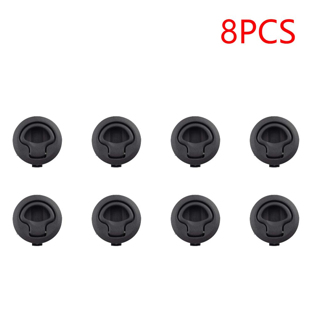 1-10Pcs Boat Door Latch Flush For Boat Pull Latch Plastic Marine Round 61*61*25mm Flush RV Handle Lock Boat Accessories