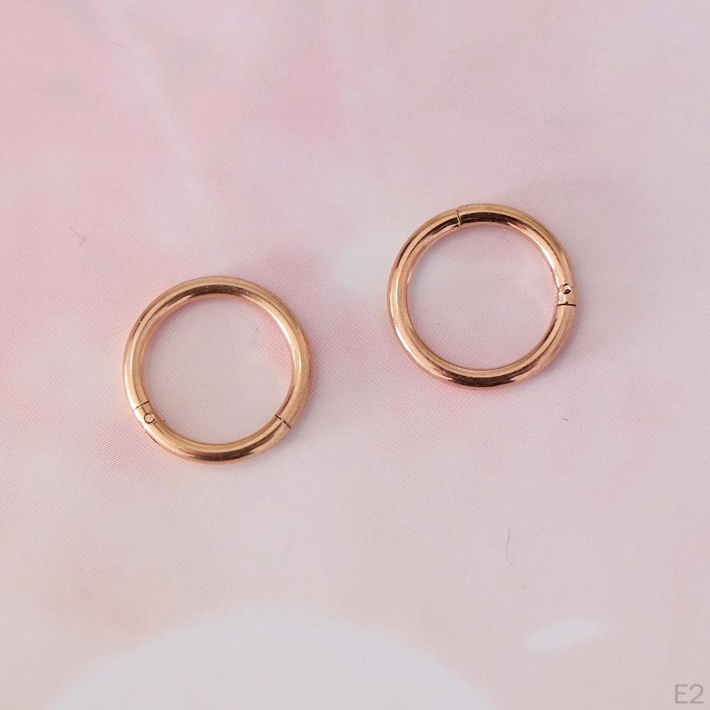 1 Pair Hinged Septum Nose Ring Segment Ear Lip Labret Hoop Rose Mm 8mm 10mm