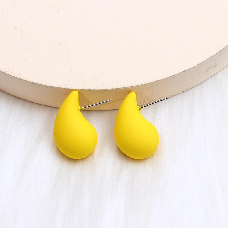 Plump Water Drop Acrylic Dangle Earrings - Simple & Fashionable Jewelry for Women