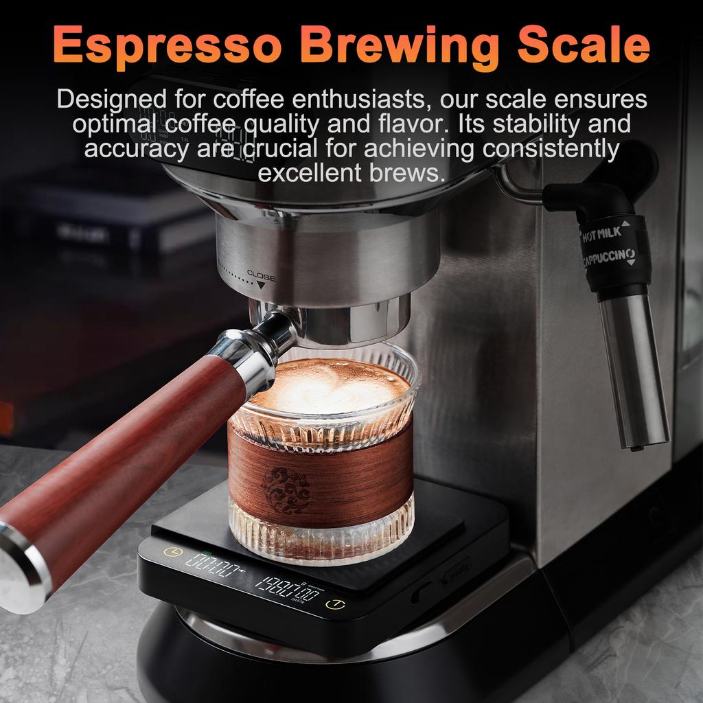 Digital Coffee Scale With Timer  Wireless Display - 3Kg0.1G Accurate Kitchen Scale For Espresso And Pour Over Coffee