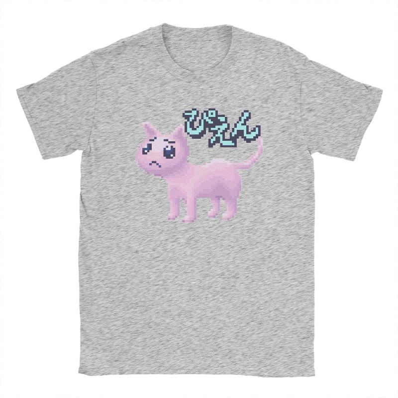 Women Ame-Chan Needy Streamer Overload T-Shirts Tops Summer Y2K Casual Short-Sleeve T-Shirt O Neck Loose Tshirt Plus Size XS серый
