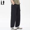 Izzue It Herren Locker Geschnittene Cargohose mit Geradem Bein