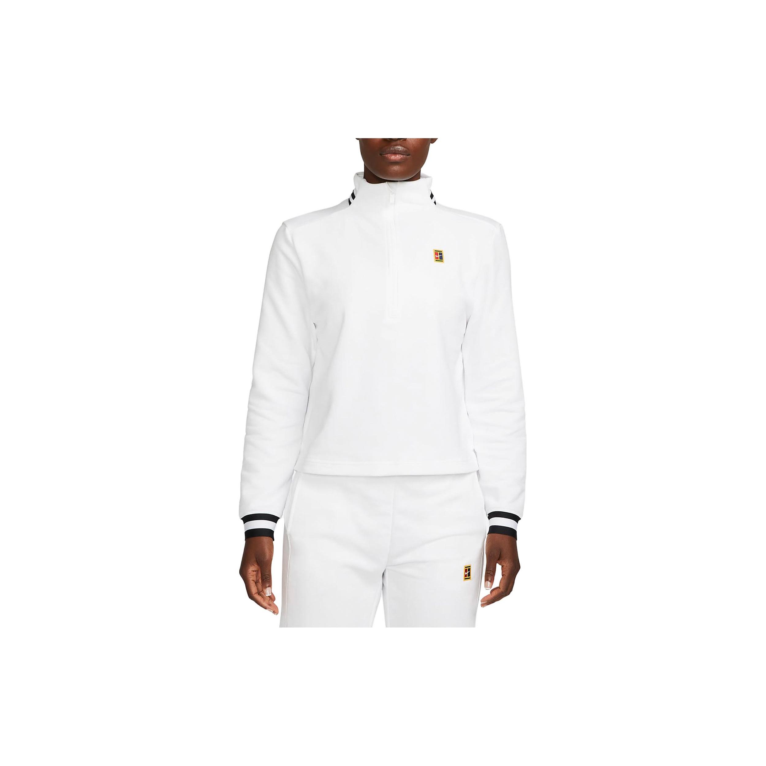 (WMNS) Nike Court Dri-FIT Heritage French Terry Tennis Top Asia Sizing White Women s FB4152-100 M
