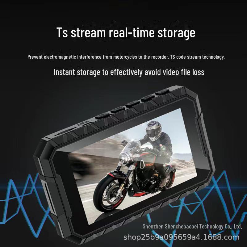 Duální 1080P HD motocyklový WiFi GPS rekordér s přední a zadní kamerou, 3,0" displej
