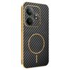 Phone Case For Realme GT Neo6 SE 5G/GT Neo6 5G/GT 6T 5G/GT 6 5G Carbon Fiber Textured Electroplated TPU Back Cover