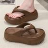 Chunky Platform Flip Flops for Women Summer 2025 Clip Toe Thick Bottom Cloud Slippers Woman Beach Non-Slip Soft Sole Flip Flops
