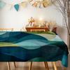 Geometric Waves Rectangle Table Cloth for Table Decor Kitchen Dining Waterproof Reusable Tablecloth for Tables Party Picnic