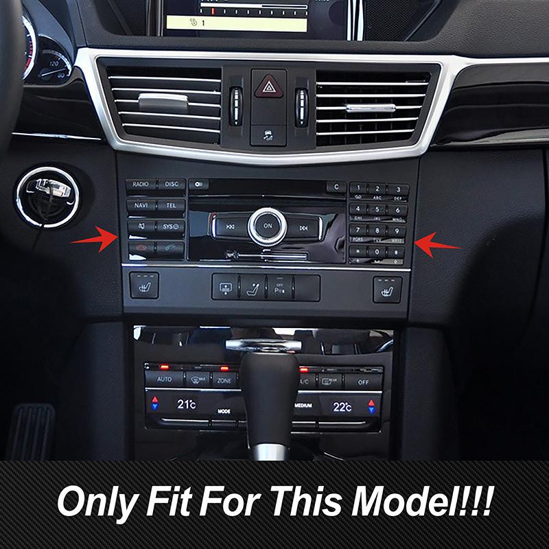 Stainless Steel Car Console CD Button Control Panel Frame Sticker For Mercedes Benz E Class W212 2010 2011 Interior Accessories