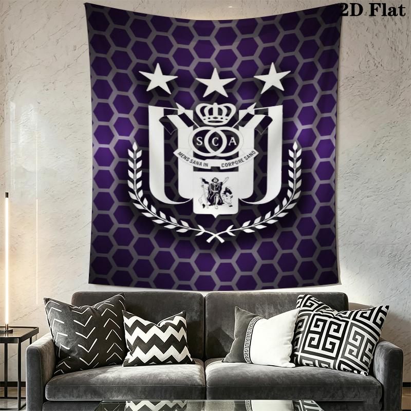 R.S.C. Anderlecht Wall Tapestry Aesthetic Wall Hanging Printed Fabric Blanket Decorative Tapestries for Bedroom Living Room Home Decor