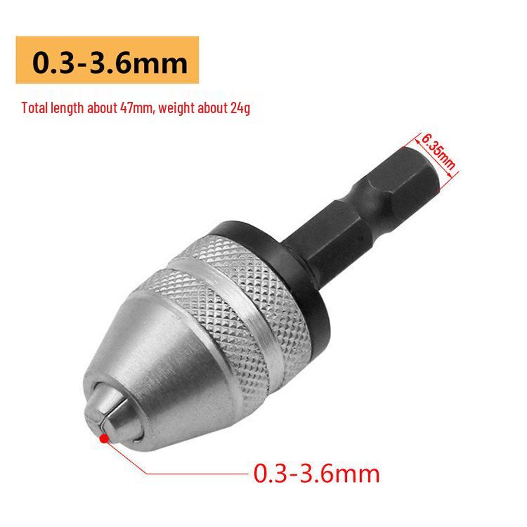 Self-Centering Electric Grinder Chuck with Three-Jaw Twist Drill Bits