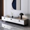 Yijiada Modern TV Cabinet & Coffee Table Combo for Small Spaces