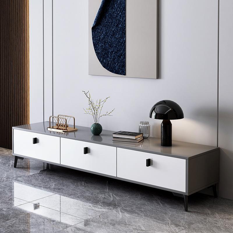 Yijiada Modern TV Cabinet & Coffee Table Combo for Small Spaces