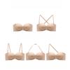 Front-buttoned Bra Women's Gathering Underwear Women's Anti-slip Strapless Bra Breast Retraction Invisible Bra Push Up Bra