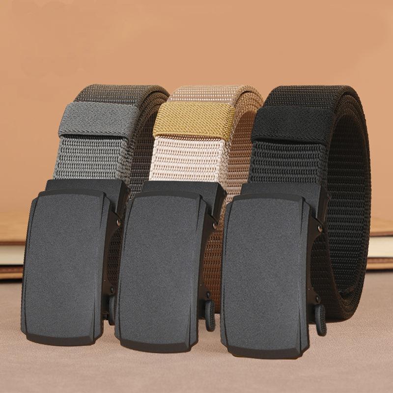 New Belt  Men's Automatic Buckle  Nylon Tactical Braided Belt  Middle Aged and Young People Outdoor Belt Belt Belt