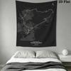 Nurburgring Wall Tapestry Aesthetic Wall Hanging Printed Fabric Blanket Decorative Tapestries for Bedroom Living Room Home Decor