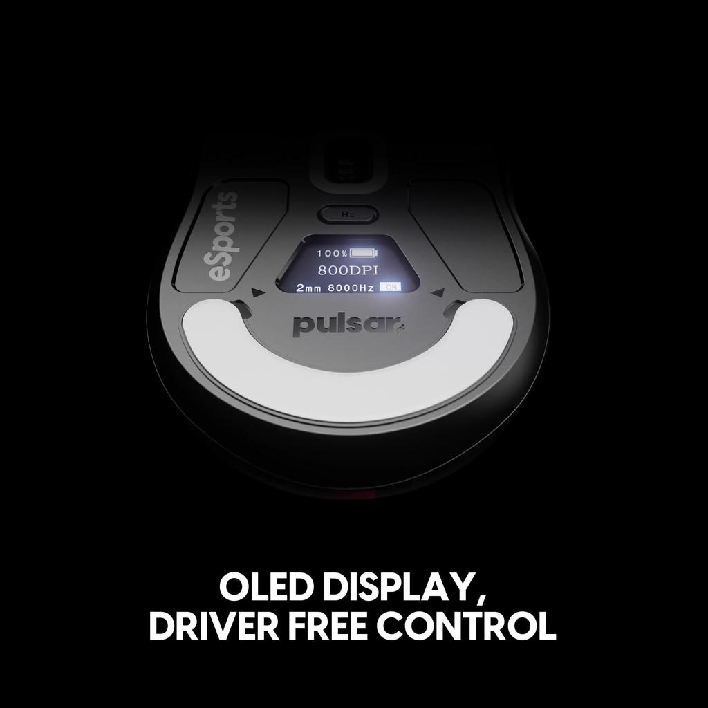 Pulsar Gaming Gears X2H v3 eS Mini Wireless Gaming Mouse, Ultra-Lightweight 60g, Ambidextrous, 1ms, 32000 DPI, Optical Switch, XS-1 Flagship Sensor