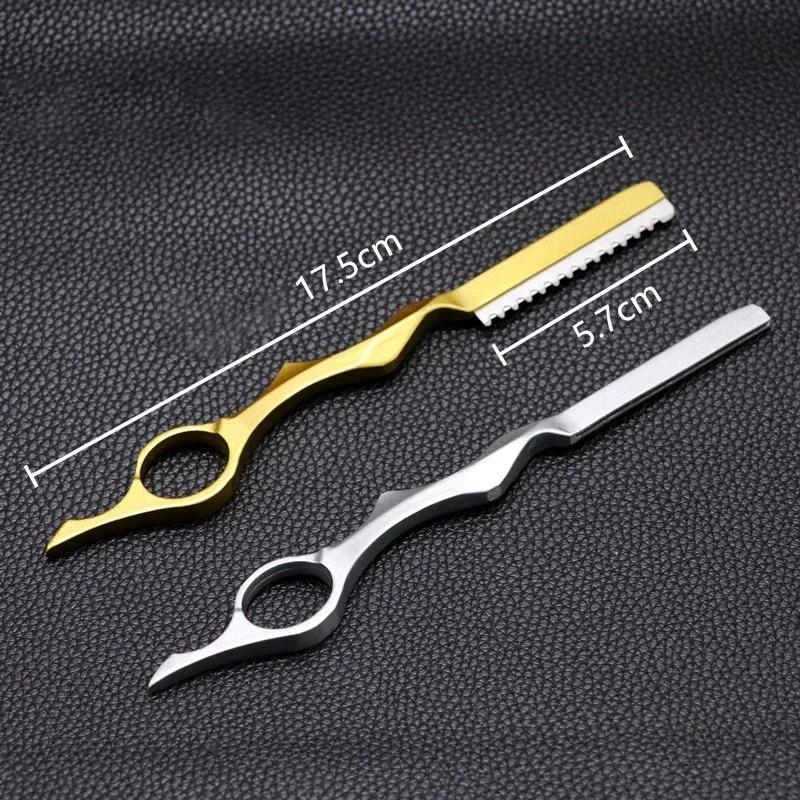 1 Thinner Razor +10 Pieces Blades Barber Thinning Razor Safety Hairdressing Razor Salon Hair Cutting Knife Shaving Tools Barber