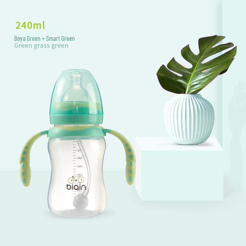 

Бутылочка для кормления Biqin Cartoon с широким горлом и ручкой