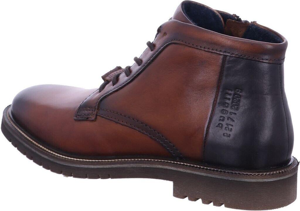 Ботинки Bugatti на шнуровке коричневого цвета из гладкой кожи с теплой подкладкой и застежкой на молнию