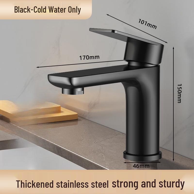 Yuzhuxun HC Black Stainless Steel Basin Faucet
