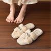 Gentle fluffy slippers celebrity word Internet celebrity niche home suede slippers