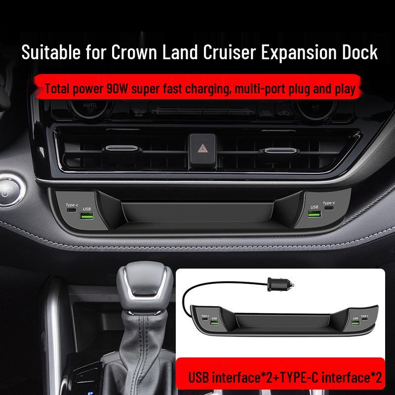 21-23 Highlander/Crown Land Cruiser USB Charger: Smart Fast Charge Expansion.
