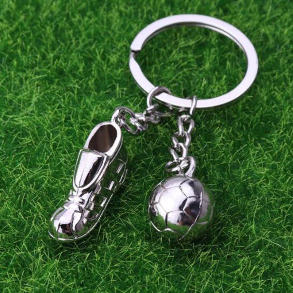 Steel Small Pendant Metal Chain Football Key Chain Sport Hanging Keychain Soccer Shoes Key Rings