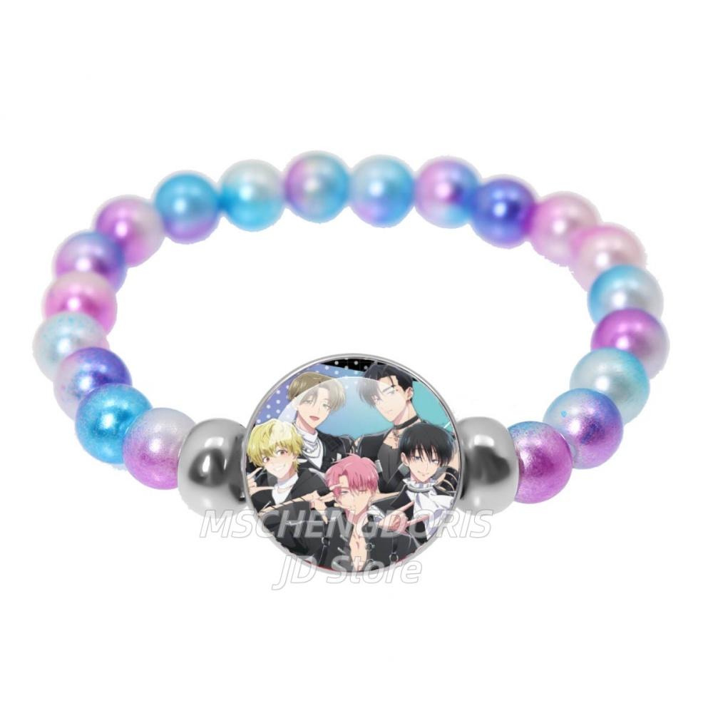 Tamon-kun Ima Docchi Anime Bracelet Fukuhara Tamon Anime Glass Cabochon Handmade Colorful Beads Bracelet Jewelry Charm Fans Gift
