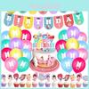 Bts Tema Födelsedagsfest Tillbehör Set Med Livfulla Bangtan Boys Dekorationer