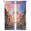 Vatican Rome Sheer Curtains for Living Room Transparent Tulle Window Treatments Bedroom Kitchen Home Decor Veil Drapes