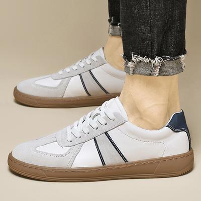 Retro Men's First Layer Cowhide Reinforced Sewing Line Beef Tendon Sole Sports and Leisure Board Shoes Men's Trend