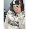 VAYLA Sweatshirts Vintage Vêtements Femme Blanc Imprimé Tunique À Capuche Y2k Manteau Mode Streetwear Décontracté Sweat-shirts Hauts Ropa Mujer