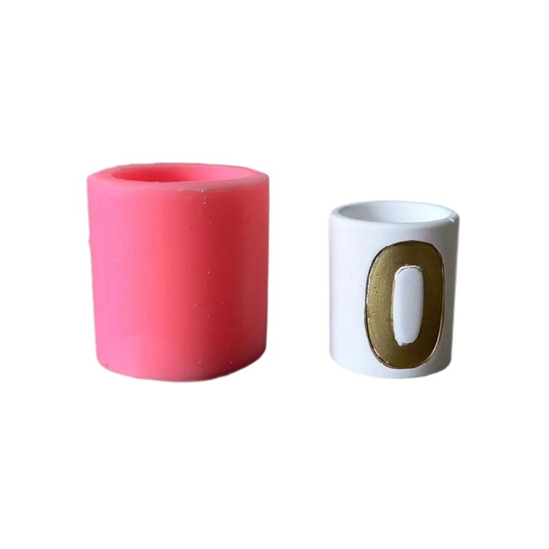 

3D Number Embossed Silicone Candlestick Molds for Epoxy Resin Making Candle Holder Tealight Stand Gypsum Decoration