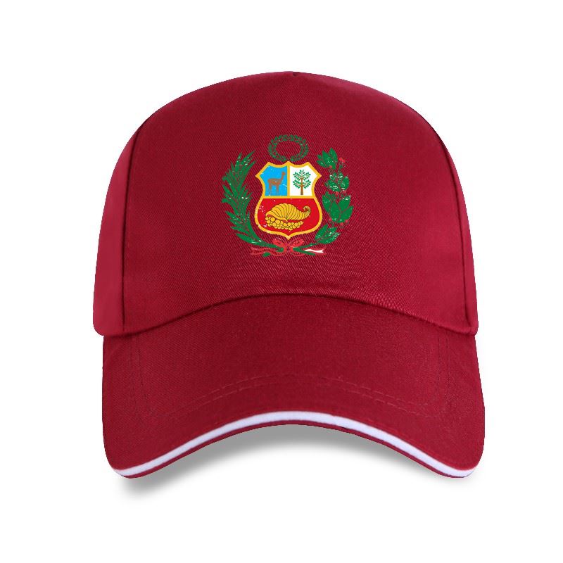 Newest Fashion Cool Unisex Print Cool Fashion Novelty Style Top Peru Baseball Cap Peruvian Coat of Arms Casual Homme