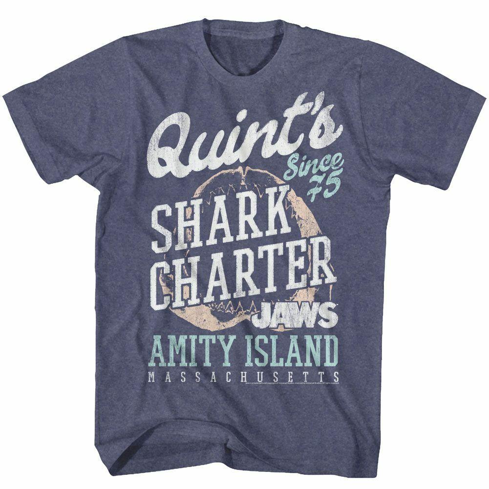 Jaws Quint s Vintage Blue Heather Adult T-Shirt Mens Womens Tees Top 3XL