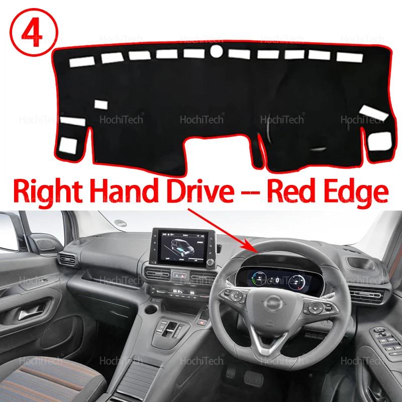 

For Citroen Berlingo for Peugeot Partner for Opel Combo Life 2019-2022 Auto Dashboard Cover Pad Carpet Dashmat Anti-UV Mats