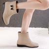 Women's Four Seasons Rain Boots Large Size Low Thick Heel Rain Shoes Female Solid Color Waterproof Single Water Shoes