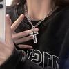 New Gothic Punk Black Cross Barbed Thorns Pendant Chain Choker Necklace for Women Men Unisex Hip-Hop Jewelry Gifts Party Jewelry