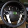 Samodzielny Ręcznie Szyty Skórzany Pokrowiec na Kierownicę Samochodową Do Honda Accord 8 2008-2012 Crosstour 2012 Pilot 2009-2015 Odyssey 2