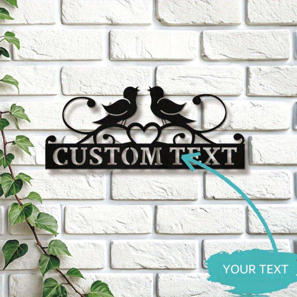 Twin Hearts Metal Garden Plaque Home Decor Love Symbol