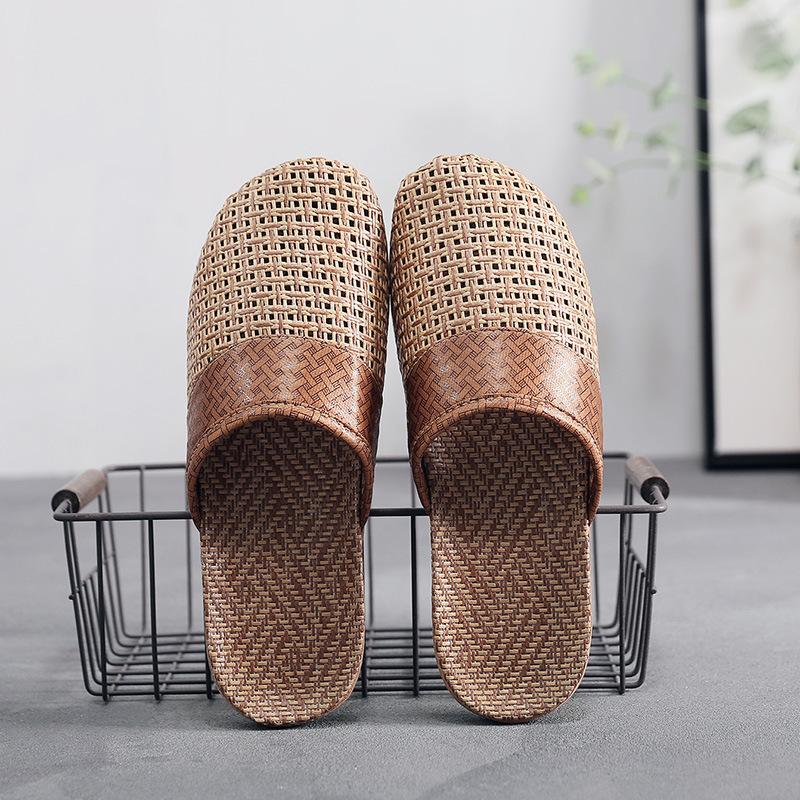Letnie męskie/damskie płaskie kapcie Casual Slides Floral Bow Linen Women Sandały Buty halowe