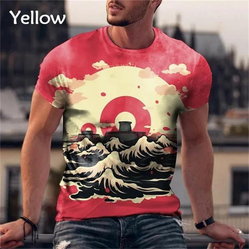 

Shuunaichi Хэллоуин Рождественский подарок Защита Океанический узор 3D цифровая печать Мужская повседневная толстовка с круглым вырезом и короткими рукавами 6XL