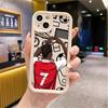 Soft TPU Phone Case for iPhone 14 Pro 14 11 12 Mini 15 Plus 16e 13 Pro MAX 11 XS XR 16 Plus Cartoon Football Number