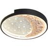Modern minimalist moon circular ceiling light Nordic creative bedroom study LED ceiling light home decoration lighting fixtures