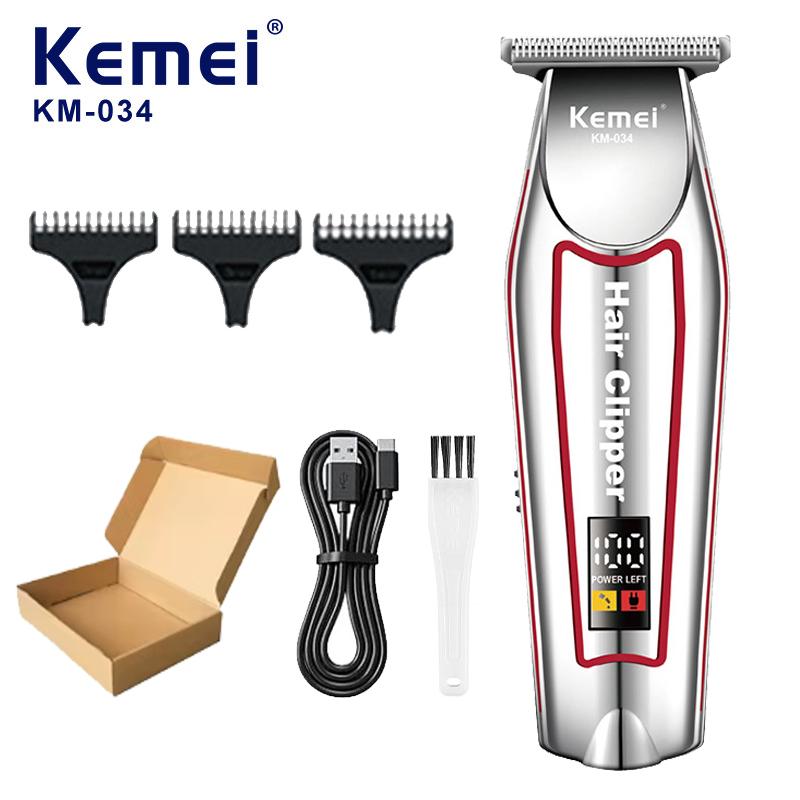 KEMEI KM-034 Electric Hair Trimmer Portable Smart Digital Mini USB Powered Haircut Machine Home Use Compact Size km-032