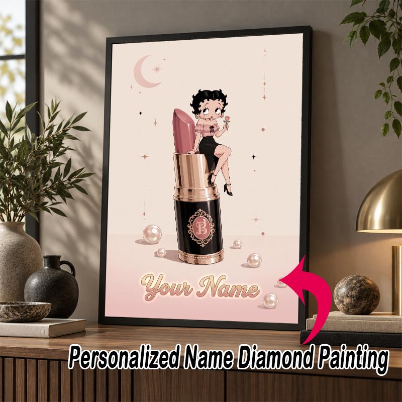 Custom Name Betty Boop 5D Diamond Painting Personalized Full Drill Diamond Art Kit Gift